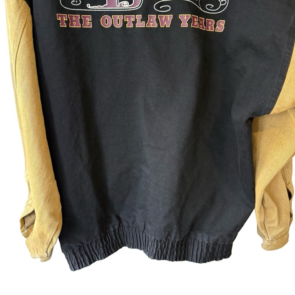Vintage 90s Lonesome Dove The Outlaw Years Black &Tan Denim Crew Jacket Size M - Picture 16 of 16